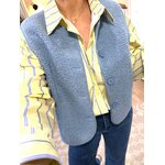 gilet sans manches bleu femme