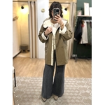 parka femme taupe grande capuche