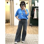 GILET MANCHES COURTES BLEU