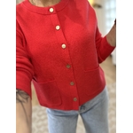CARDIGAN ROUGE FEMME