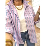 blouse parme rayee
