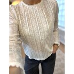 blouse  ecrue brodée