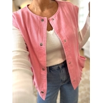 veste sans manche rose