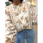 BLOUSE ECRU FLEURIE