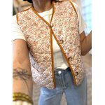 GILET SANS MANCHE IMPRIME FLEURI
