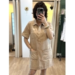 robe manches courtes camel