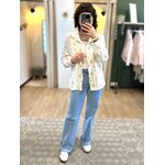 veste ecru imprimé fleuri