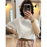 TEE SHIRT BLANC COURT  OVERSIZE