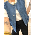 VESTE SANS MANCHE EN JEAN