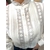 blouse coton brodée col volanté