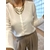 GILET BLANC CACHEMIRE FEMME