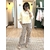 pantalon vichy camel