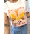 tee-shirt blanc imprimé