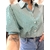 chemise rayée vert manches courtes
