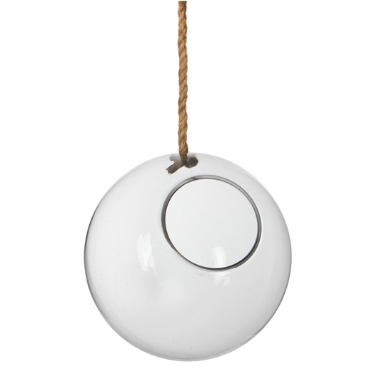 6 Boules De Verre Suspendues Pour Bougies Ou Terrarium - Globe En Verre Transparent Avec Corde, Diamètre 9 Cm