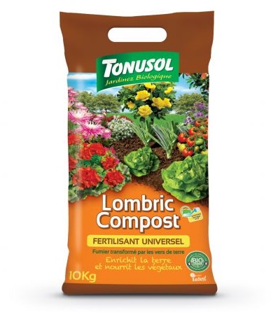 lombric compos 10 kg tonusol engrais universel bio agriculture biologique- La jardinerie de pessicart nice - Livraison a domicile nice 06 plantes vertes terres terreaux jardinage arbres cactus