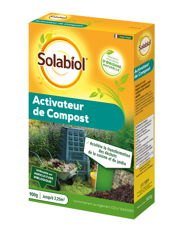 SOACTI900 activateur compost  solabiol - La jardinerie de pessicart nice - Livraison a domicile nice 06 plantes vertes terres terreaux jardinage