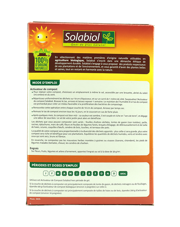 SOACTI900 activateur compost  solabiol 2 - La jardinerie de pessicart nice - Livraison a domicile nice 06 plantes vertes terres terreaux jardinage