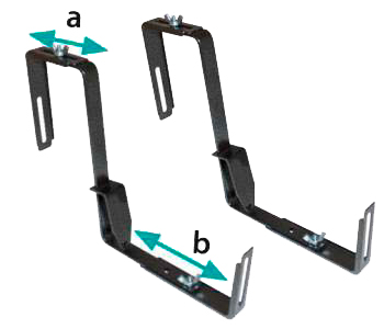 Lot de 2 fixations réglables pour jardinières