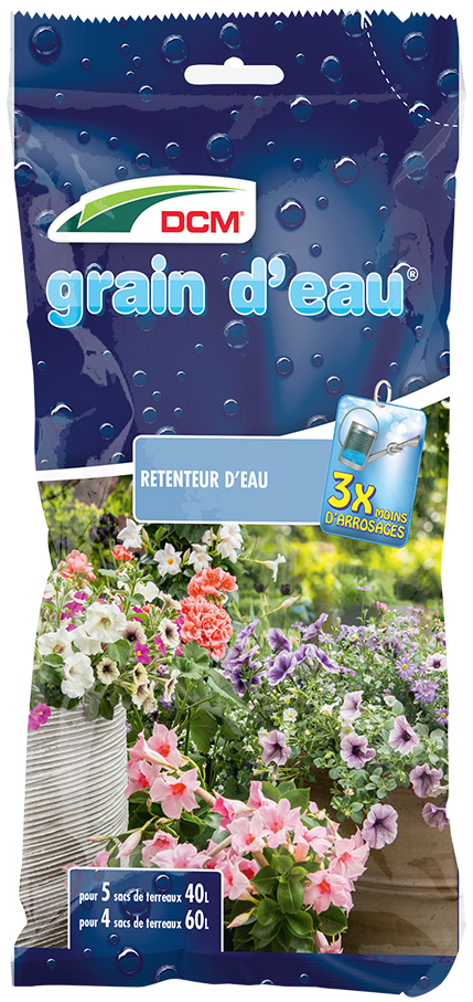 Grains d\'eau - cristaux rétenteurs d\'eau