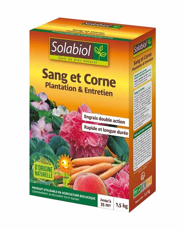 Sang et corne 1.5 kg solabiol - la jardinerie de pessicart nice 06