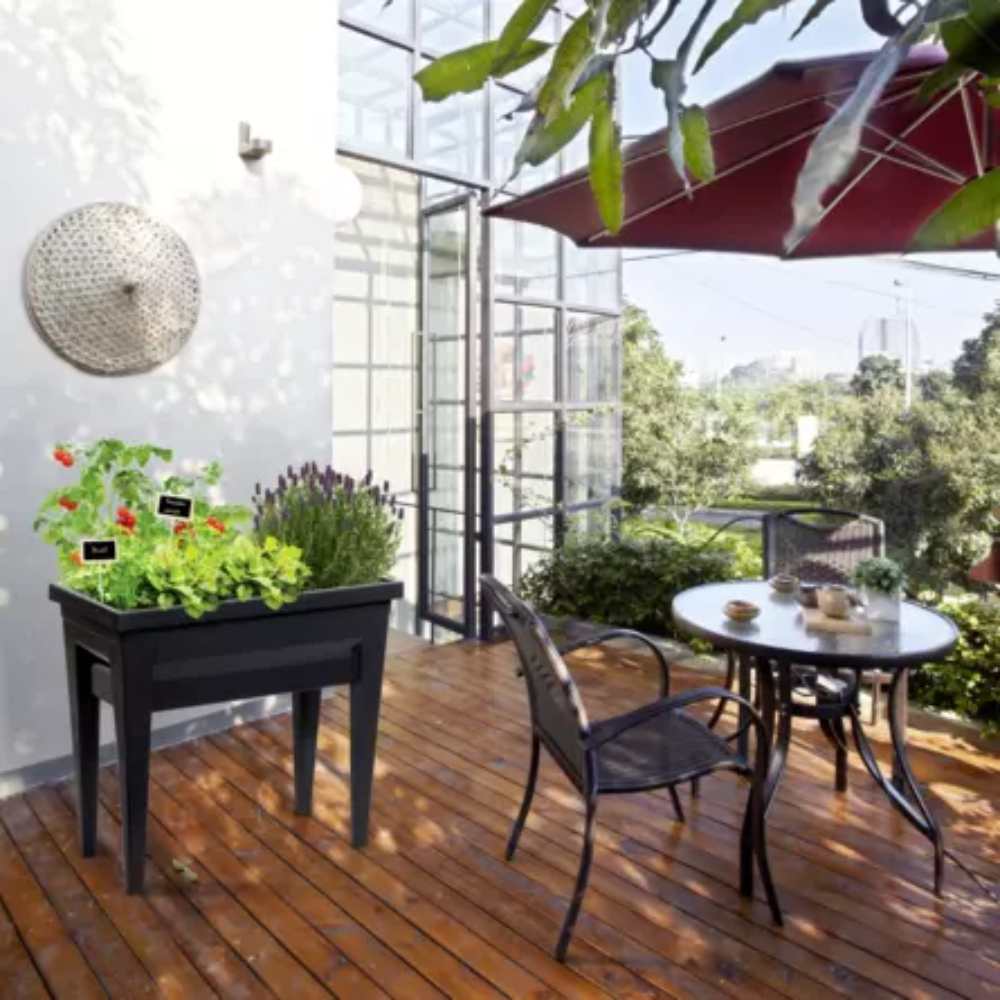 VégéTable City anthracite 57 L 76X38.5 cm H 68 cm la jardinerie de pessicart nice 06 (2)