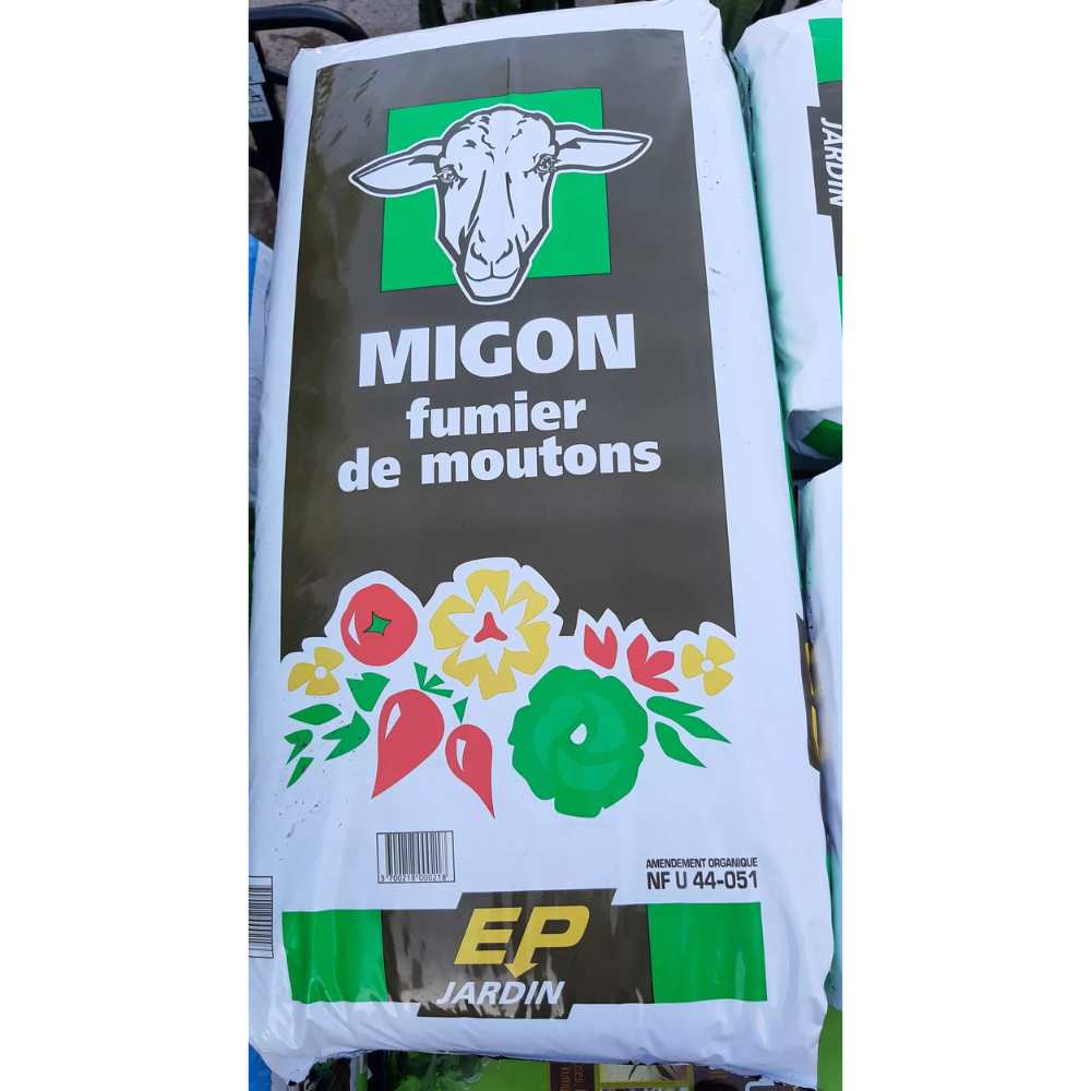 Fumier de mouton Migon 28 kg _ la jardinerie de Pessicart Nice 06100