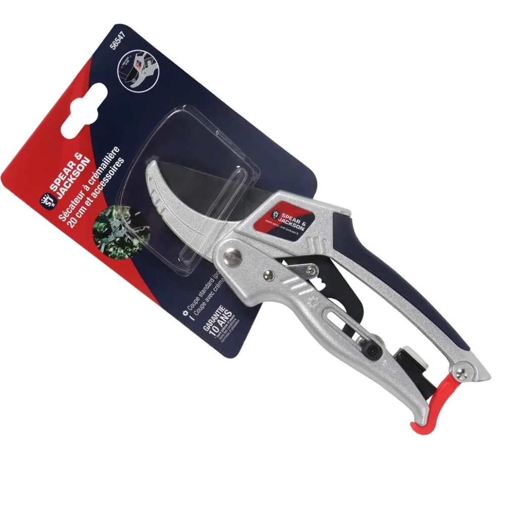 Sécateur à crémaillère 2 en 1 avec accessoires_la jardinerie de pessicart nice 06 LIVRAISON GRATUITE