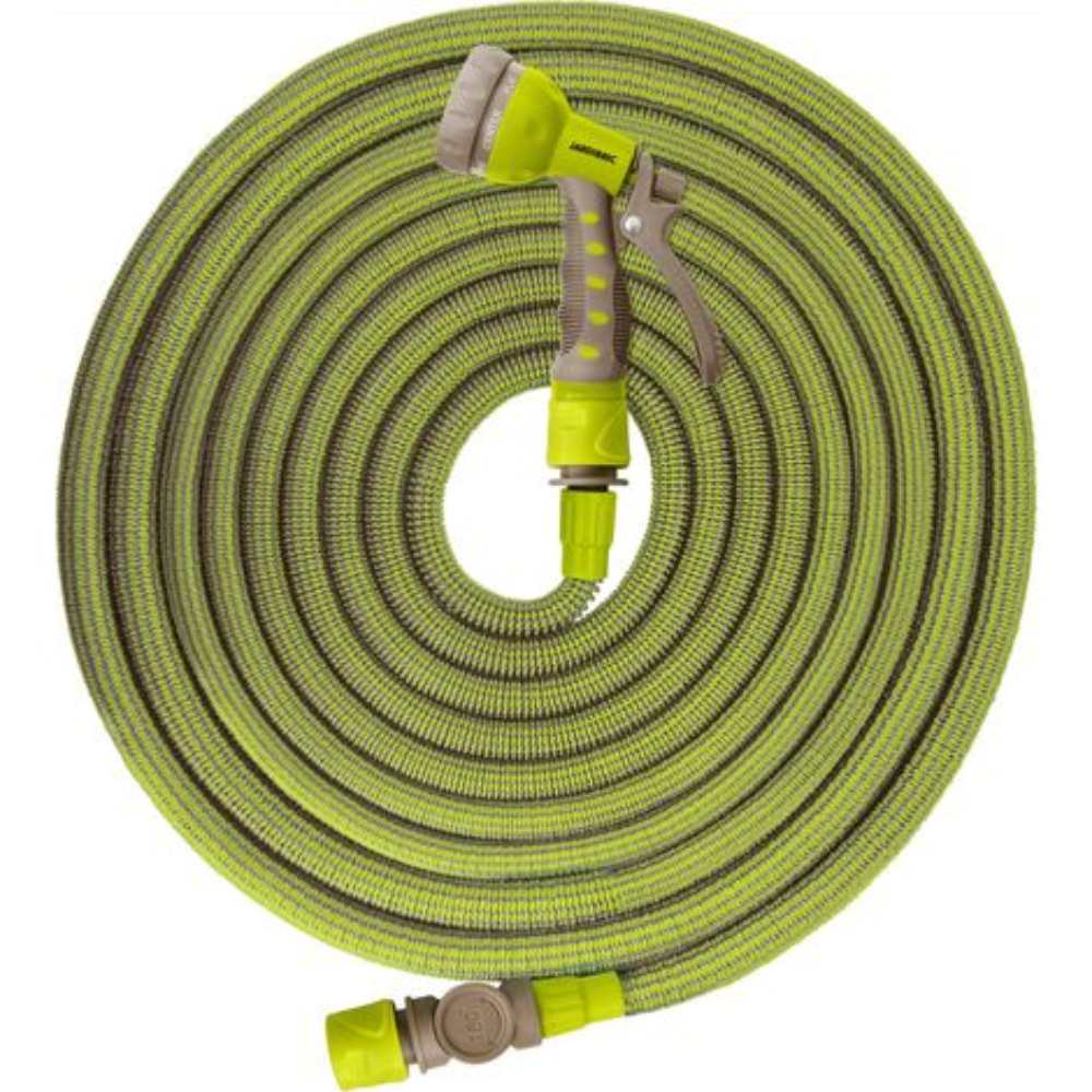 Jardiflex Set tuyau extensible rétractable 5m-15m avec raccord et pistolet 7 Jets