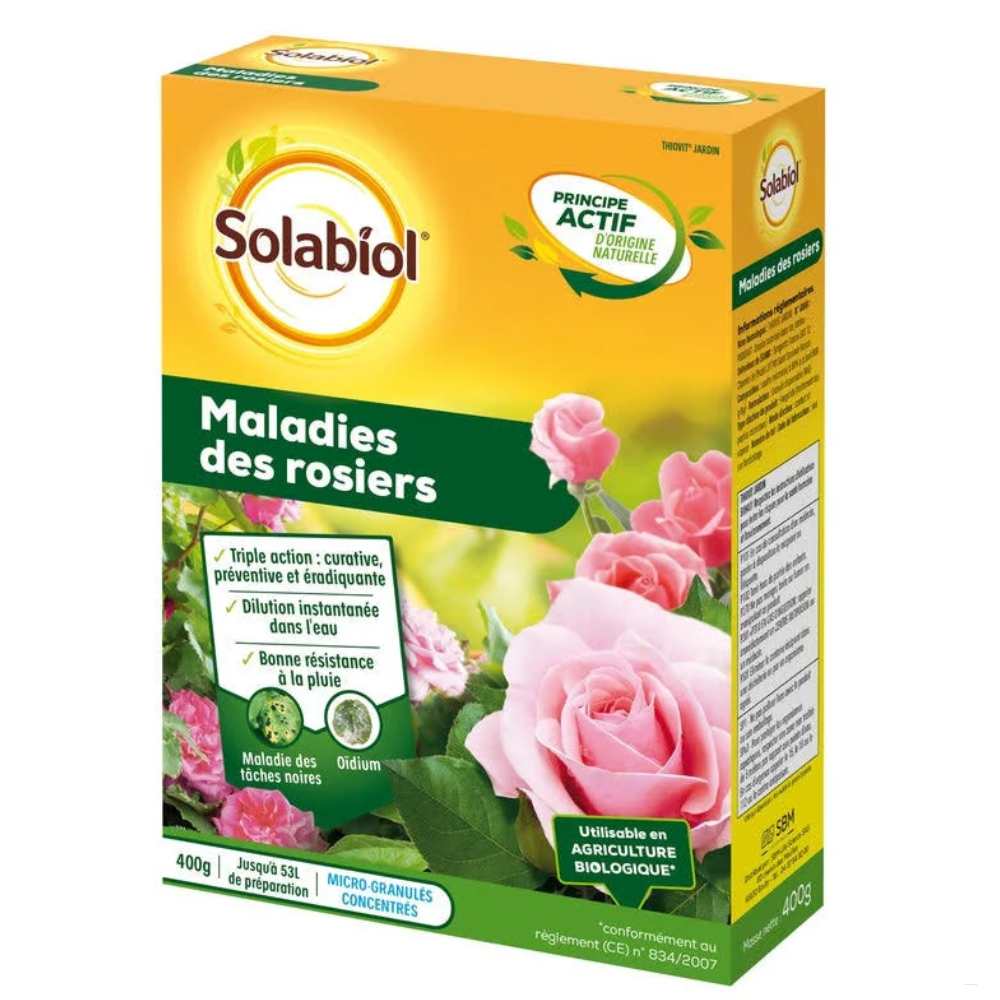 Maladies des Rosiers Solabiol - Fungicide bio au soufre (400 g)