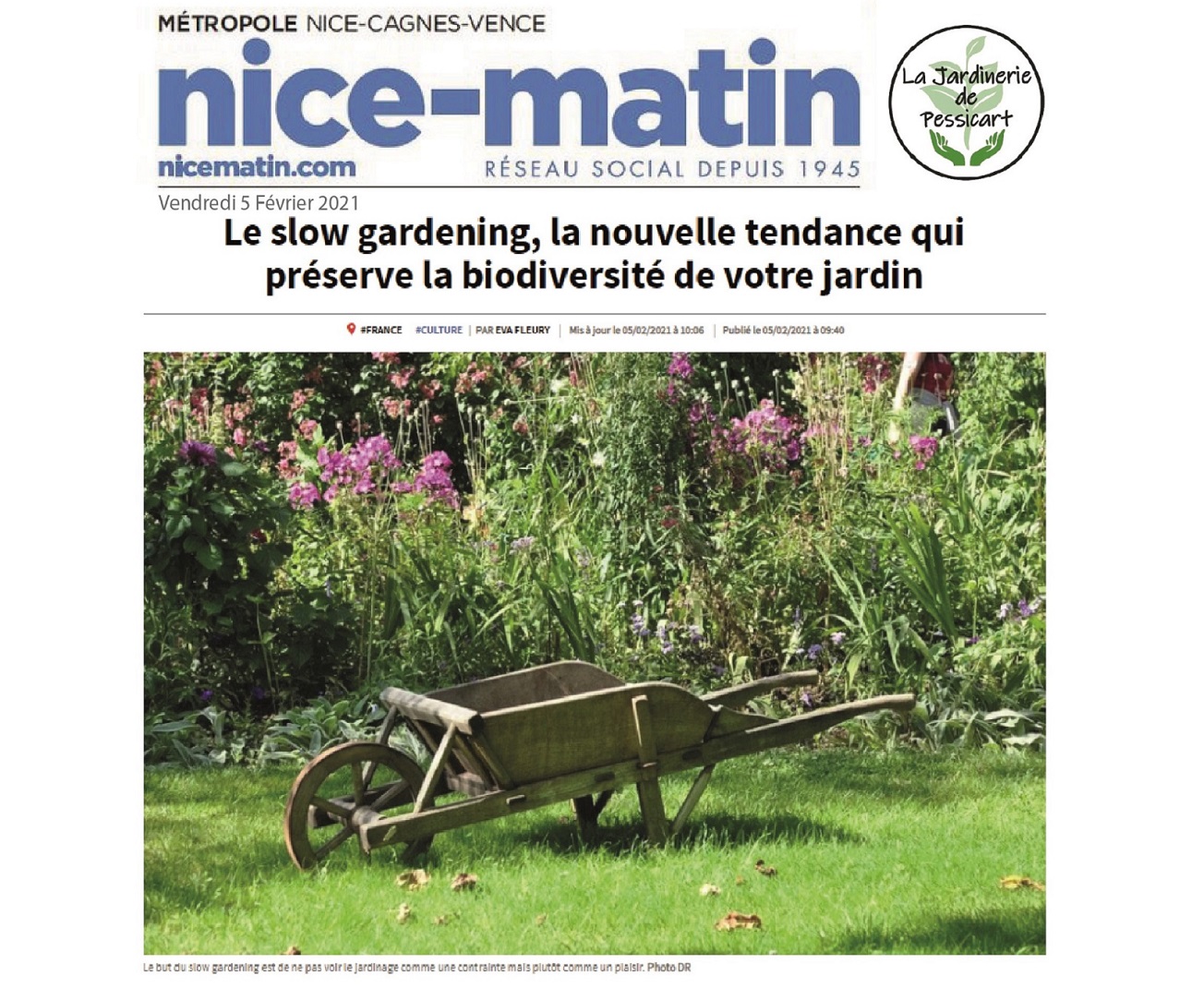 Lire l'article de Nice-Matin sur le Slow Gardening