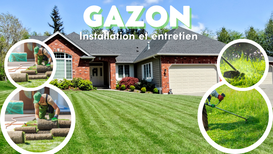Gazon installation, entretien et fourniture