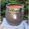 CT187MET inca d29 h 35 Pot métal - Les poteries d'Albi - La jardinerie de Pessicart Nice 06