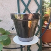 Pot Ø 14 cm Hauteur 11 cm - Noir métallisé brillant - la jardinerie de pessicart nice 06 (2)