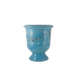 turquoise-vase-d-anduze-emaille-tradition-La Jardinerie de Pessicart 06 Nice