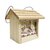 Mangeoire graines en bois à suspendre pour oiseaux du jardin_la jardinerie de Pessicart Nice 06100
