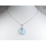 collier pendentif larimar naturel argent massif