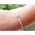 bracelet argent diamant blanc et émeraude naturel
