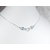 collier coeur 2 Topaze bleue naturelle en argent 925