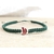 bracelet tressé main grenat rouge naturel lune sur argent 925