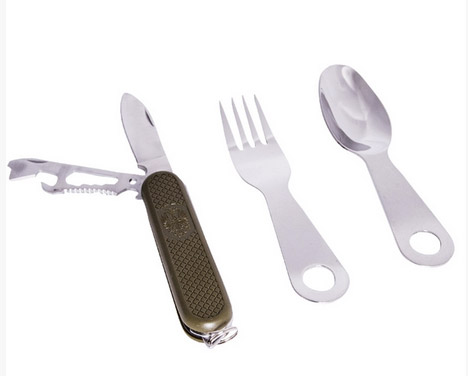 CUTLERY WITH POCKET KNIFE