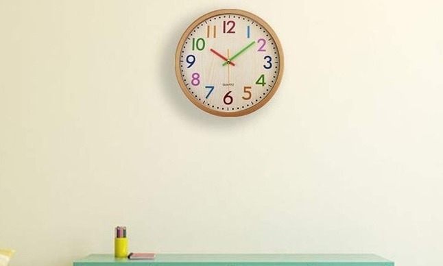 pratique silencieux non coutil enfants horloge murale piles color horloge d corative pour enfants chambre maternelle