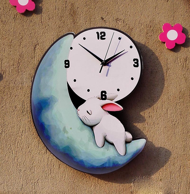 Horloge-murale-cr-ative-pour-chambre-coucher-Horloge-en-couleurs-dessin-anim-mignon-lune-lapin-horloge