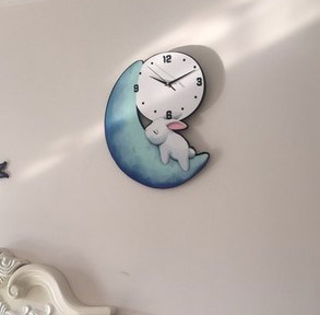 Horloge-murale-cr-ative-pour-chambre-coucher-Horloge-en-couleurs-dessin-anim-mignon-lune-lapin-horloge
