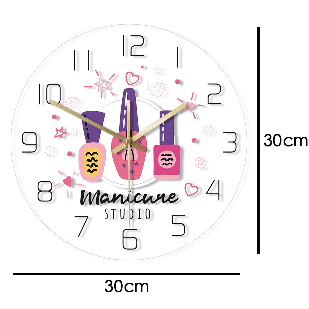 Horloge-murale-pour-Studio-de-manucure-avec-clairage-en-acrylique-LED-bords-impression-transparente-montre-Quartz