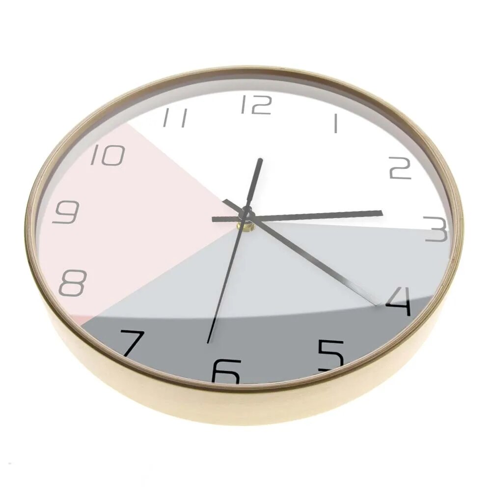 Horloge-murale-minimaliste-g-om-trique-rose-et-gris-ronde-multicolore-style-scandinave-Design-Simple-avec