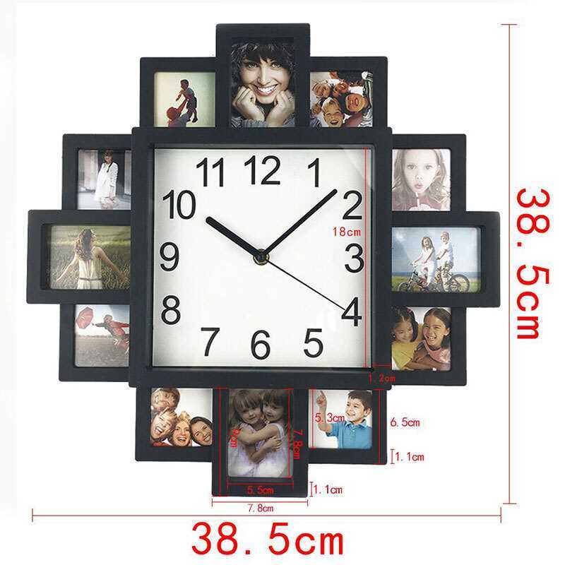 2018-nouveau-bricolage-Horloge-murale-Design-moderne-bricolage-Photo-cadre-Horloge-en-plastique-Art-photos-Horloge