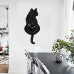 Cartoon-Acrylic-Clocks-Home-Decoration-Living-Room-Wagtail-Cat-Wall-Clock-Children-s-Room-Creative-Wall