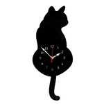 Cartoon-Acrylic-Clocks-Home-Decoration-Living-Room-Wagtail-Cat-Wall-Clock-Children-s-Room-Creative-Wall