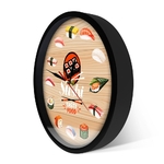 Cuisine-japonaise-Sushi-nourriture-savoureuse-horloge-murale-Cuisine-Art-mural-d-coratif-minimaliste-montre-murale-cadeau